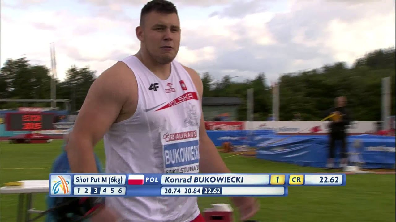 Konrad Bukowiecki 22 62m Cr Shot Put Final Eskilstuna 2015