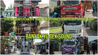 deretan sound system besar yang sudah ready di garis start KARNAVAL JMR Sumbermulyo 2023