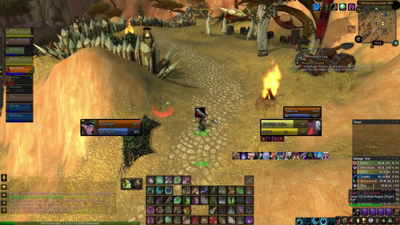 Feral druid versus Rogue TBC