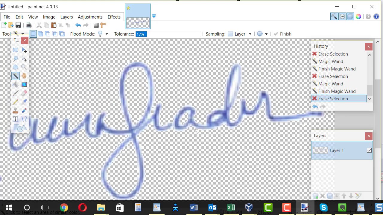 Create signature image with transparent background - YouTube