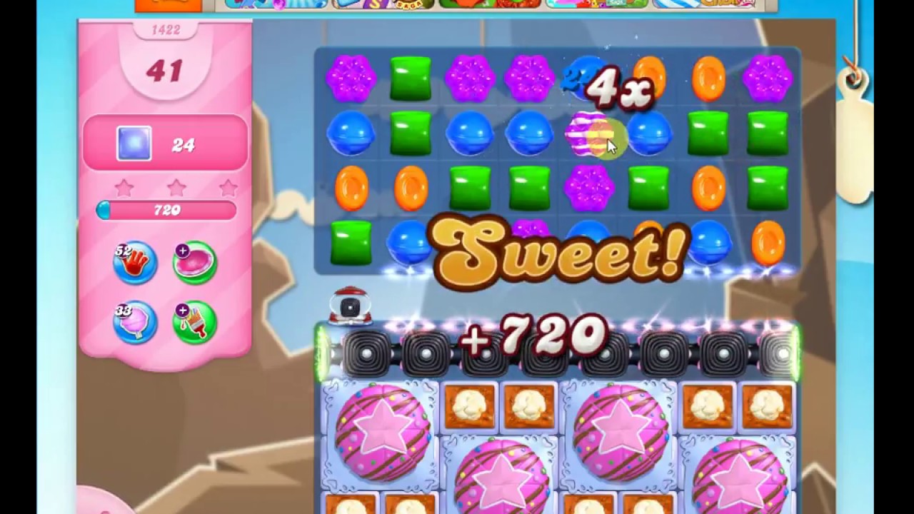 Candy Crush-Level 1422 - YouTube
