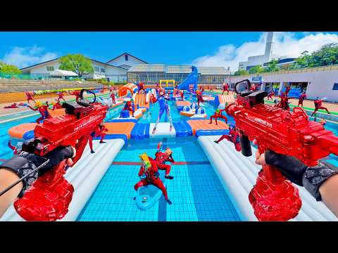 Nerf War | Water Park & Spa Battle 47 (Nerf First Person Shooter)
