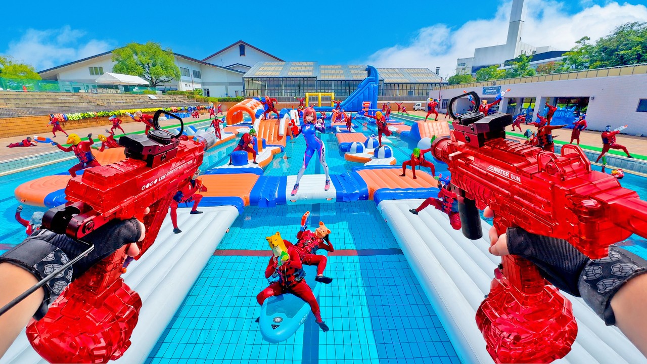 Nerf War | Water Park & Spa Battle 47 (Nerf First Person Shooter)