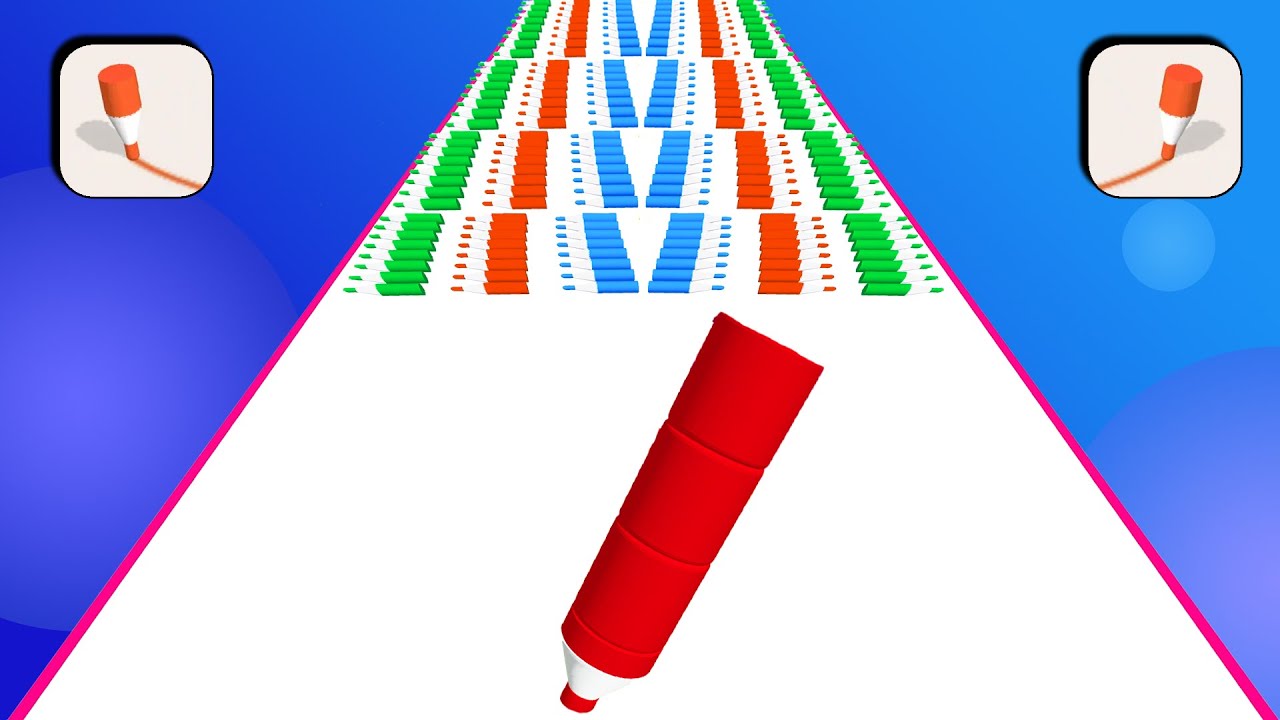 🍐 Satisfying Mobile Game Crayon Rush 3D , Yoga Ball Run, Race Master