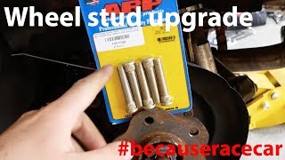 Extended Wheel stud swap | How to 240sx rb25