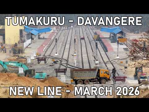 24 Km of Tumakuru Davangere New Railway line is ready ! Latest March 2026 Update #indianrailways