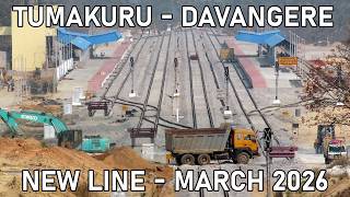24 Km of Tumakuru Davangere New Railway line is ready ! Latest March 2026 Update #indianrailways