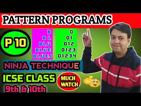 Part 10 Ninja Technique to solve Patter programs || alphabet/string pattern