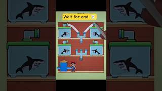 Draw lines to connect the pipes, save the sharks.#games #trands #yt