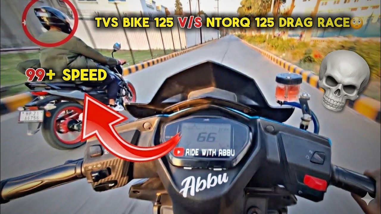 NTORQ 125 V/S TVS BIKE DRAG RACE FULL POWER 🔋 💪 ll #trending #motovolgger #100m 