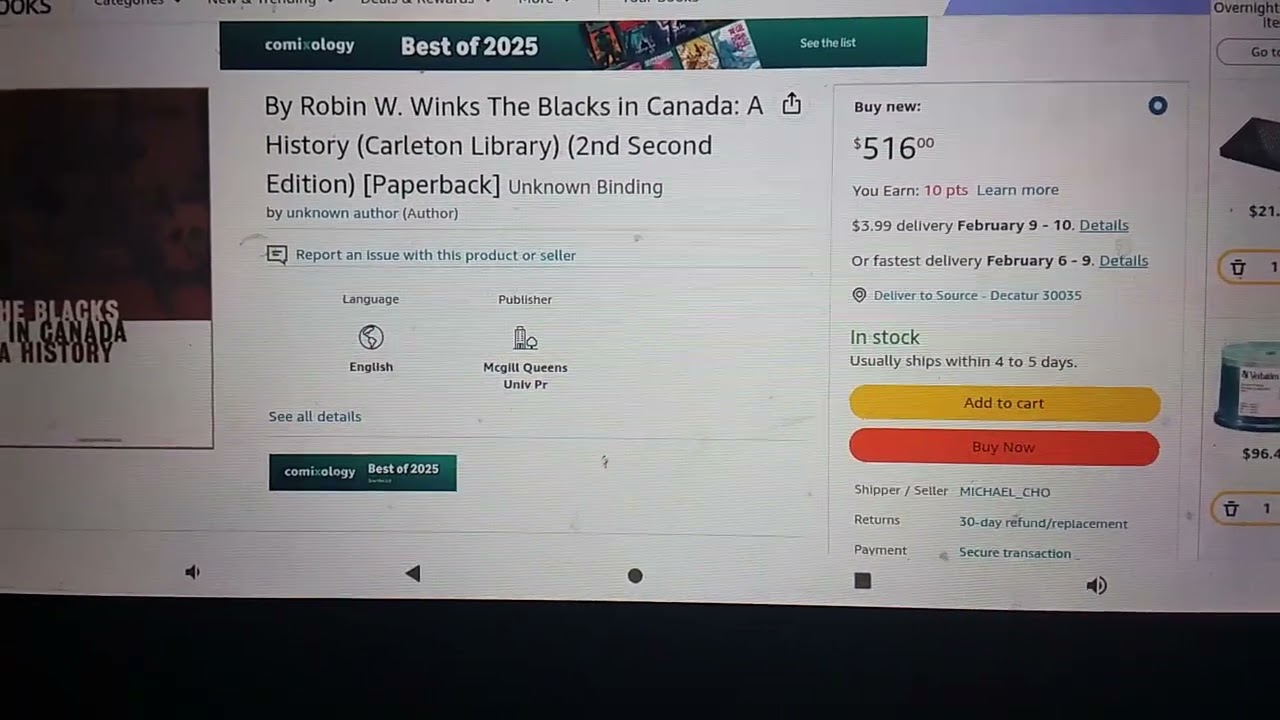 US$516 for a book The Blacks in Canada A History and they left out Blacks before 1400AD like Esquimo