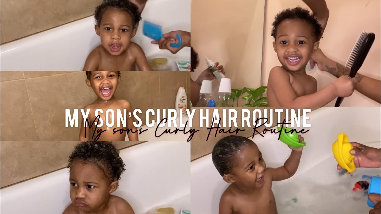 My Son’s Curly Hair Routine Someshorty YouTube