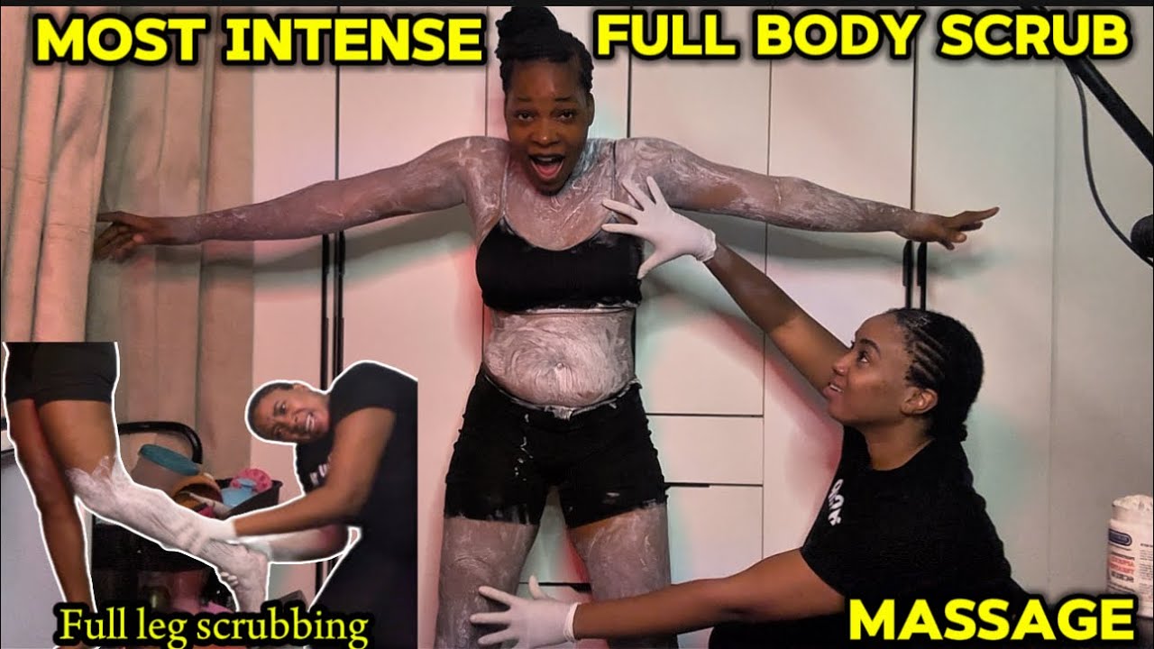 ASMR: FAST&AGGRESSIVE FULL BODY SCRUB,LEG SPIT PAINT, TUMMY RUB, ARMPIT CLEANING, BACK TAPPING RELAX