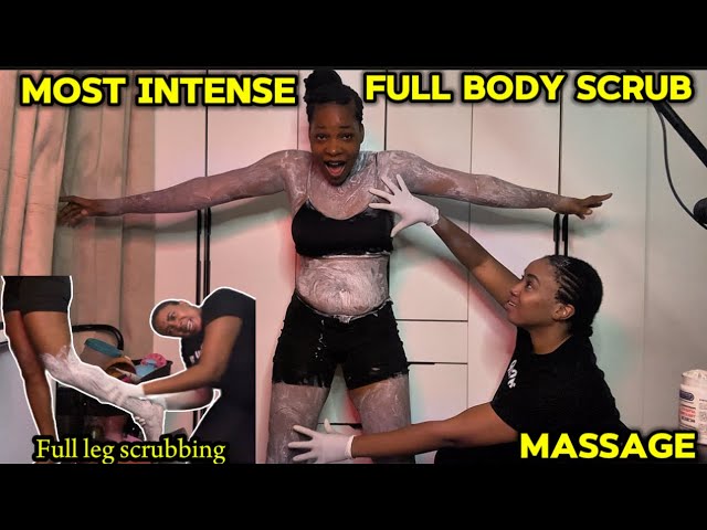 ASMR: FAST&AGGRESSIVE FULL BODY SCRUB,LEG SPIT PAINT, TUMMY RUB, ARMPIT CLEANING, BACK TAPPING RELAX