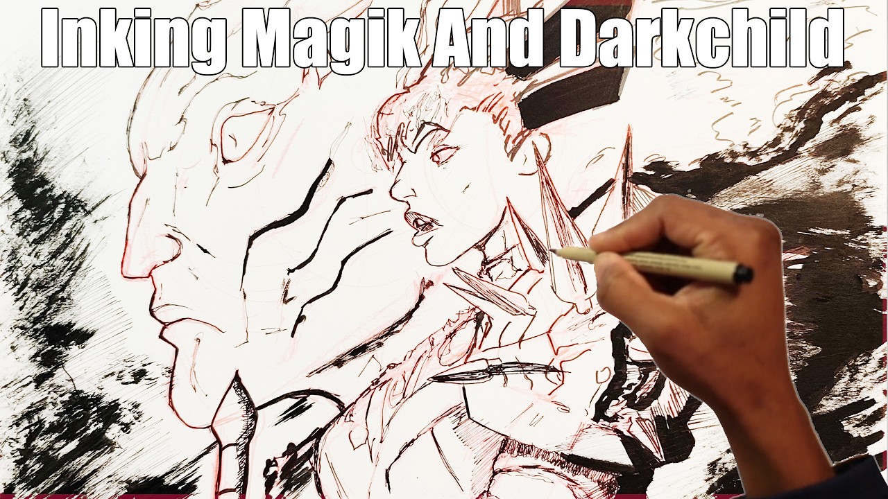 Художник рисует персонажей из вселенной Marvel и болтает целый час.