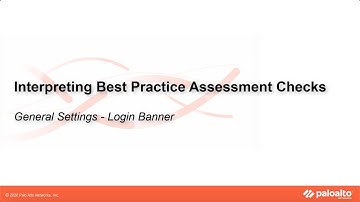 General Settings - Login Banner - Interpreting BPA Checks - Devices