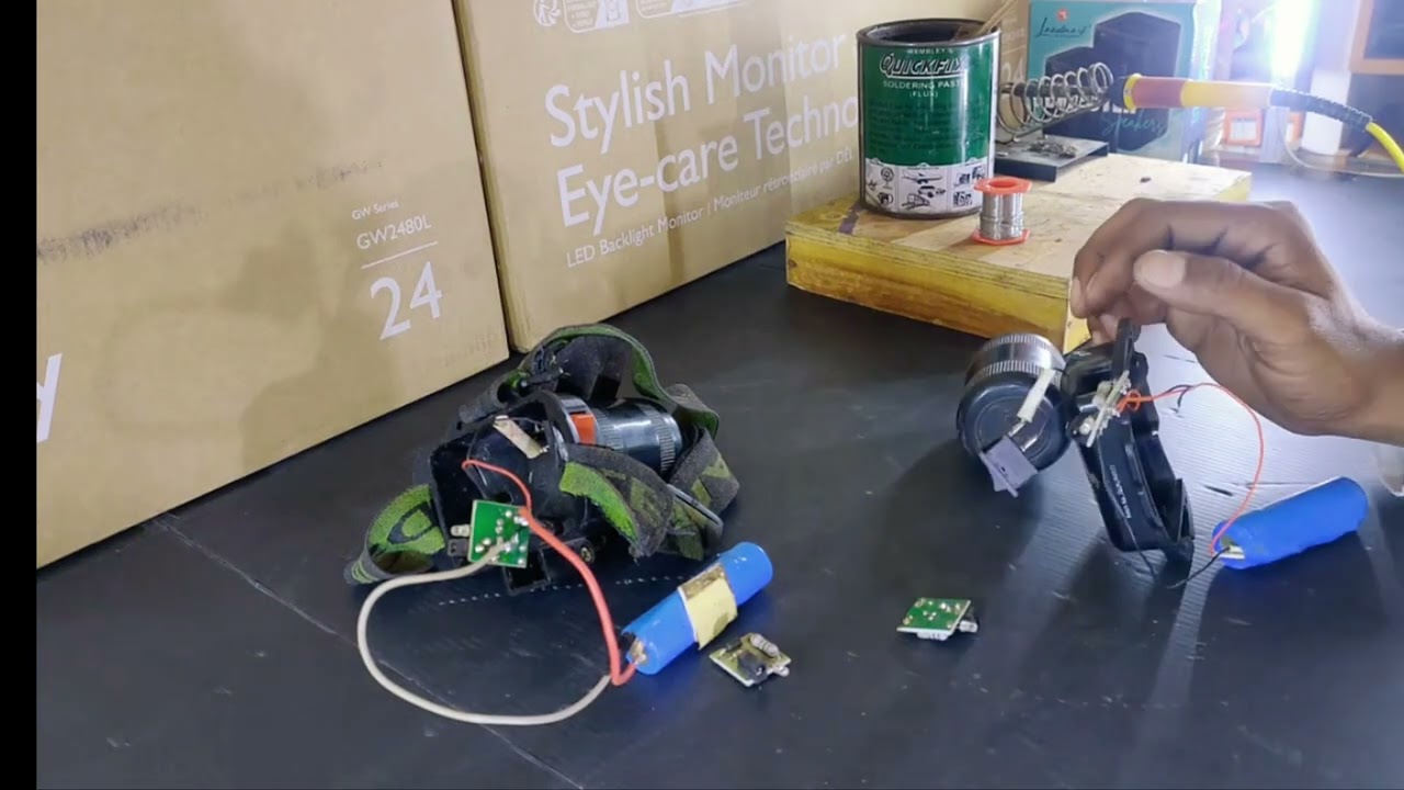 Farmer Torch repair| Andslite RHL2 Head Torch | Circuit bord replaced | #electronics #repair #video