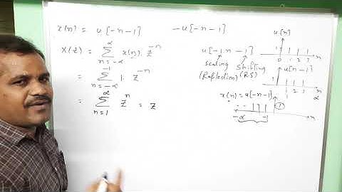 z transform of standard signals   - u(-n-1) and ROC - signals and systems