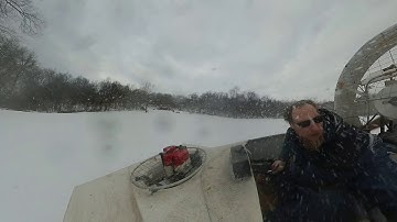 Hovercraft on Snow Covered Hill #1