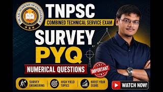 TNPSC Combined Technical Service Exam (CTSE) Survey Engineering PYQ | Numerical Questions