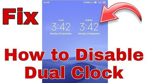 How to disable dual clock on Redmi Mobile phone
