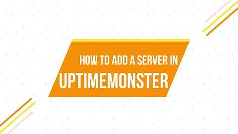How to add server using UptimeMonster