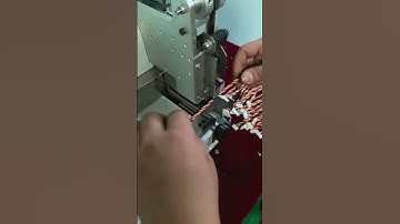 HH-345F Tape Spot Wrapping Machine with slide bar on receptacle cable assembly