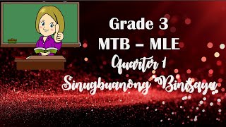 mtb mle 3 sinugbuanong binisaya quarter 1 youtube