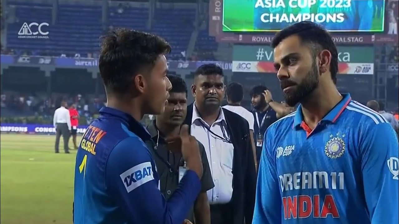 Virat Kohli encourages Dunith Wellalage when he gets emotional during ...