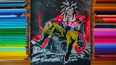 Goku super Saiyan 4 drawing from dragon Ball daima