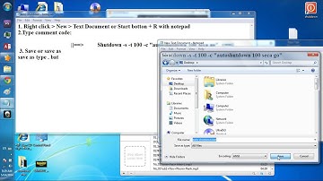 how to create batch-file Auto shutdown