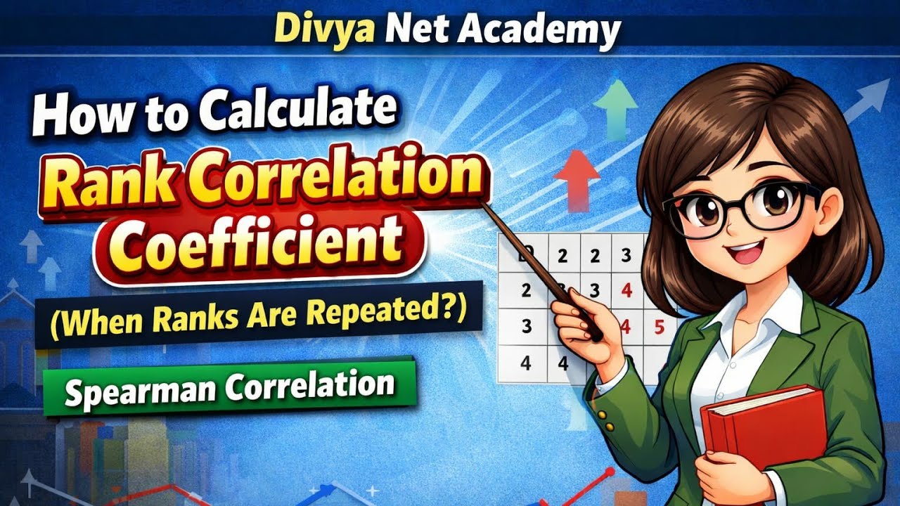 How to calculate Spearman Correlation or Rank Correlation Coefficient (when ranks are repeated) ?