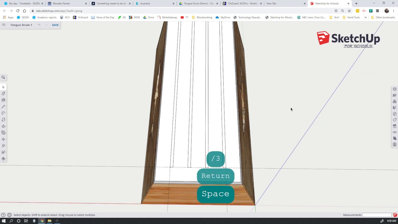 Tongue Drum - 5. Tongues pt1. Sketchup for Schools - YouTube