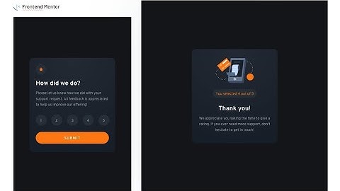 Interactive rating component - Frontend Mentor Challenge
