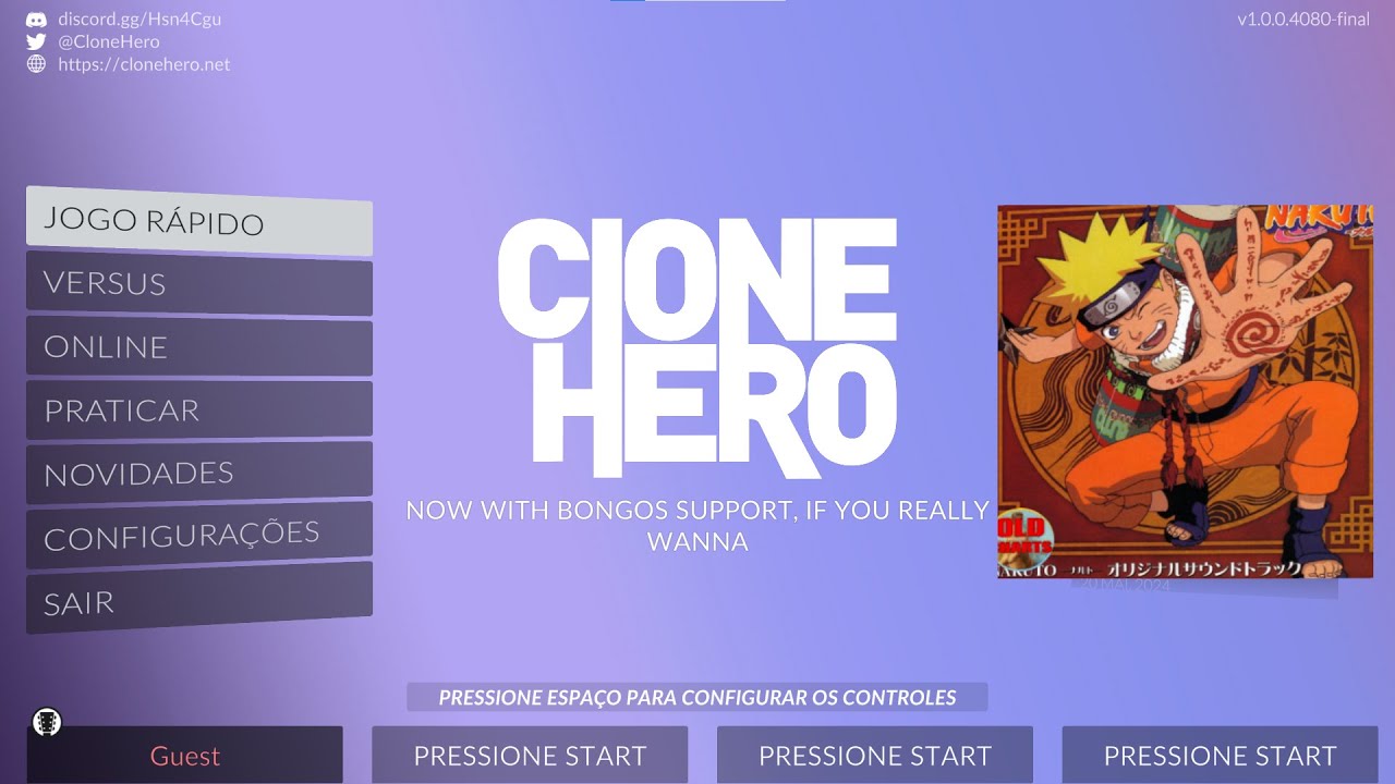 NARUTO - SONG ABERTURA ( CLONE HERO - HARD ) 7 STARS