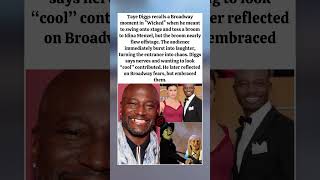 Taye Diggs: broom nearly offstage, Idina Menzel laughed! #tayediggs