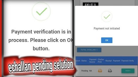 payment not initiated | payment verification is in process | echallan verify problem ✅