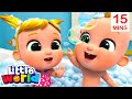 Bedtime Bath Song | Little World | 💤 Bedtime, Wind Down, and Sleep with Moonbug Kids