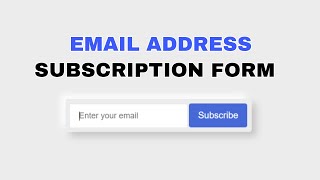 How to create simple Email Subscription Form using HTML and CSS || Yuvan Web Arts