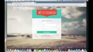 How to reset your Writer Dashboard password