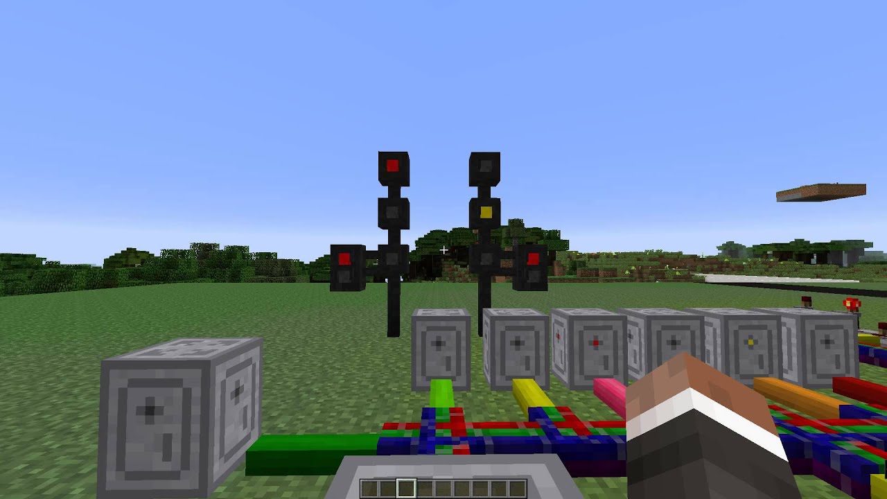 Minecraft - Feux tricolores (TEST) - YouTube