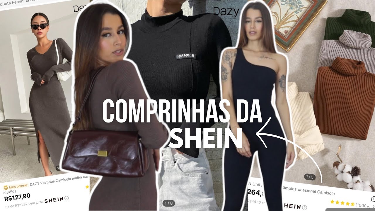 COMPRINHAS DA SHEIN | muitas roupas de inverno, vestido de tricô, fitness… e mais ✨