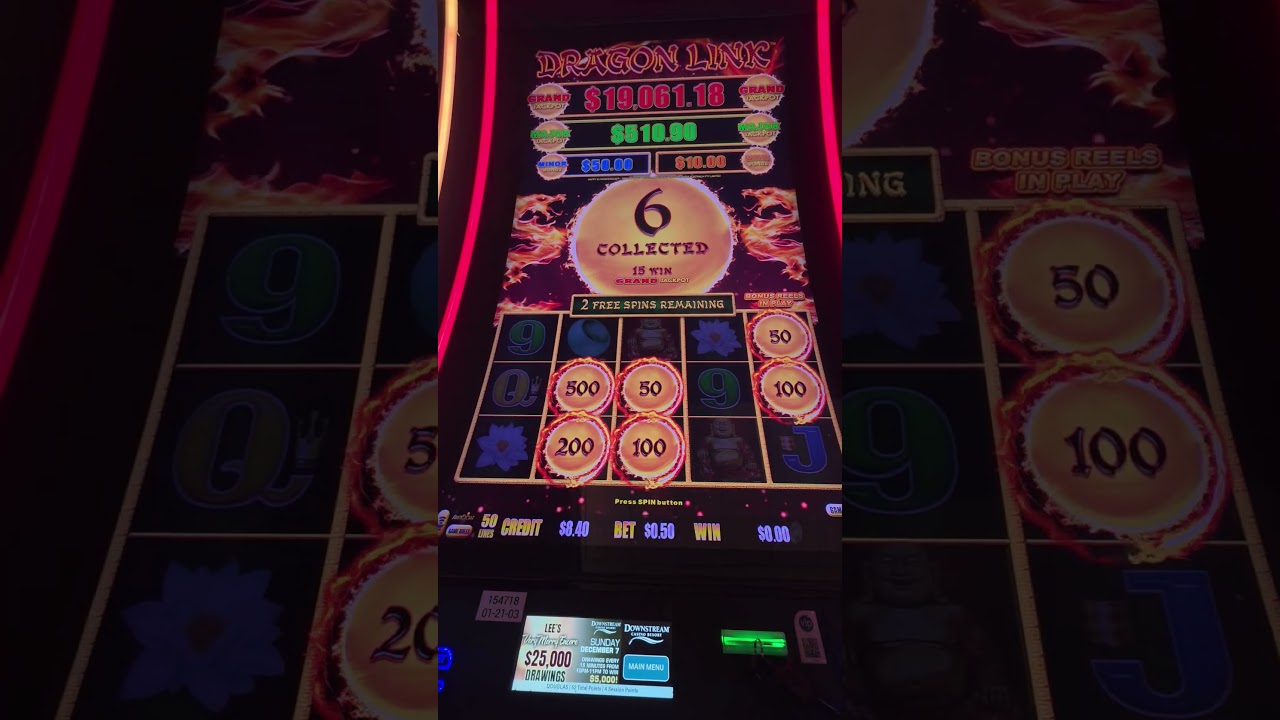 Downstream Casino low limit $0.50 Dragon Link bonus 🐉