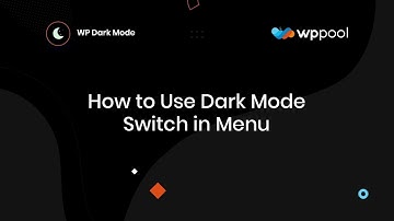 How to use dark mode switch in menu
