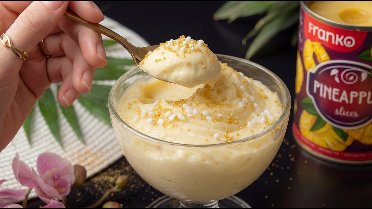 Italienischer Ananas-Traum in 5 Minuten! 😍 No-Bake Mousse Kuchen Rezept