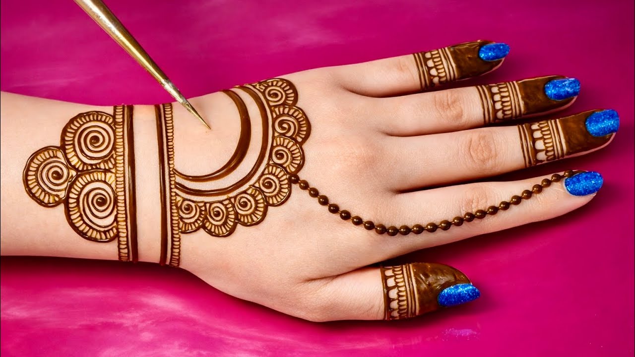 ✋ “सीखना चाहते हो? ये डिज़ाइन सबसे आसान है!” 🤩  Back Hand Easy Mehndi Design || 
