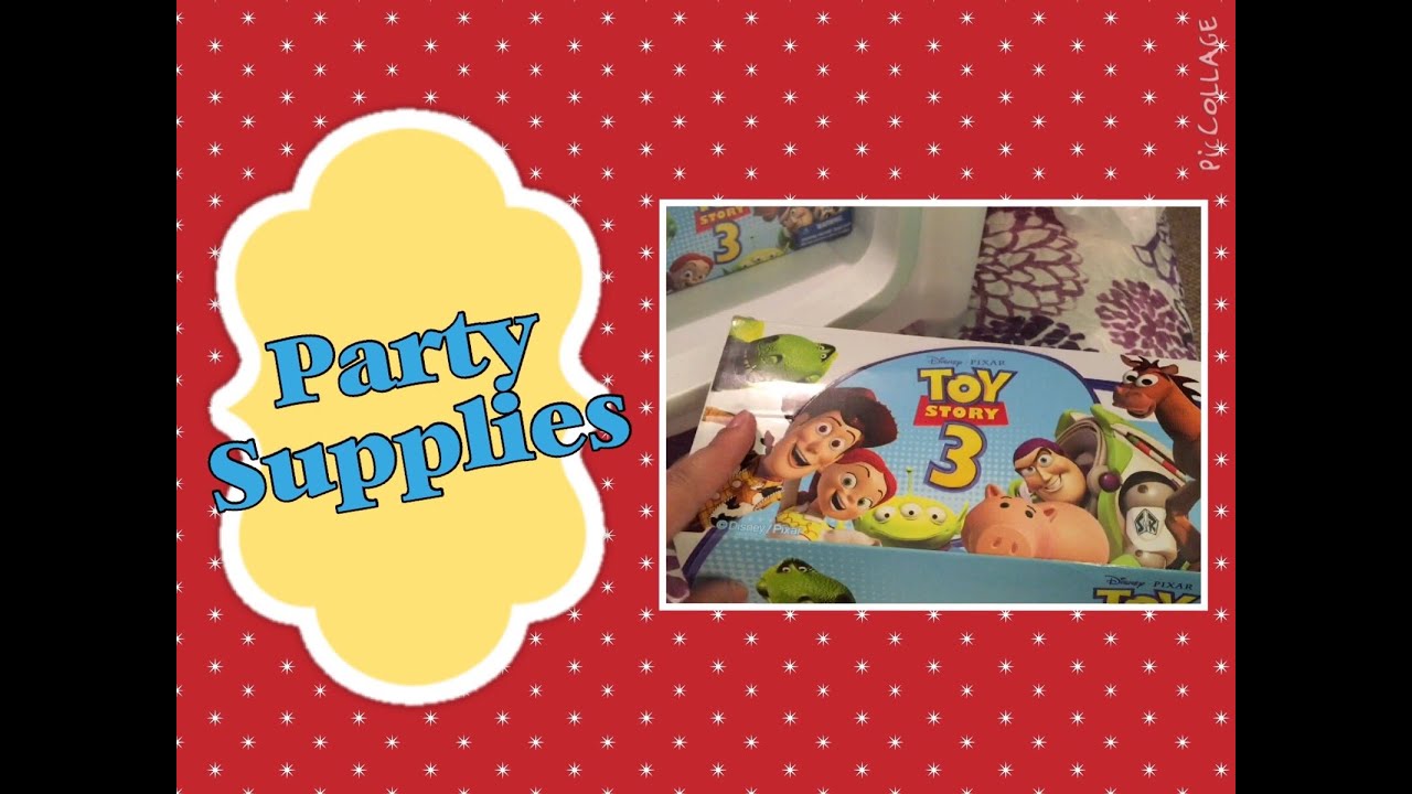 3rd Birthday Toy Story - Party Supplies Haul - YouTube