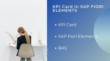 KPI Card in SAP Fiori Elements | BAS | Step by Step Guide