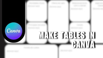 👍 FAST: How to make Tables in Canva - NEW Feature! | English