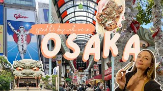 Spend the day with me in Osaka vlog | dotonbori, koromon market, so much food and more